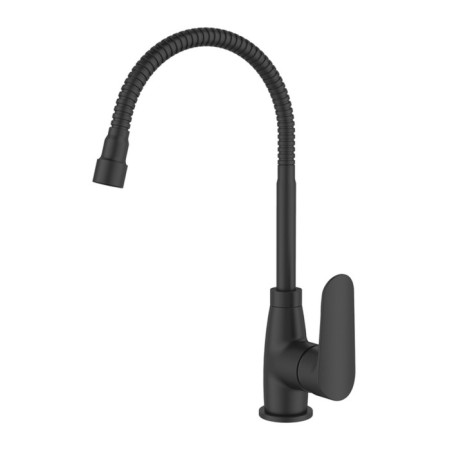 MILARDO MILARDO M07BL2FM05 kitchen mixer, pouring 180 mm, flexible spout and shower nozzle, black mA