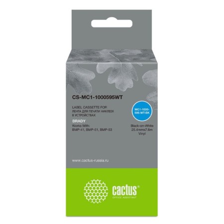Ribbon cartridge CACTUS CS-Mc1-1000595WT Black for BRADY BMP-41/BMP-51/BMP-53-PC-LINKED 1076296