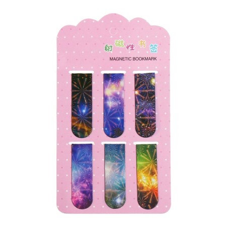 A set of magnetic bookmark for books Calligrata 6 pieces, "Universe", mix-7
