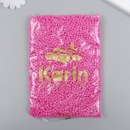 Glass beads 6/0 "bright pink" bright 450 g-2