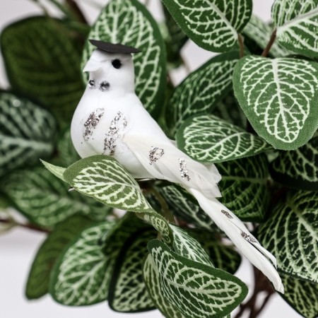 A set of birds for decor and floristry, on the clothespin, plastic, white, 2 pcs., 13 x 3 x 3 cm-6