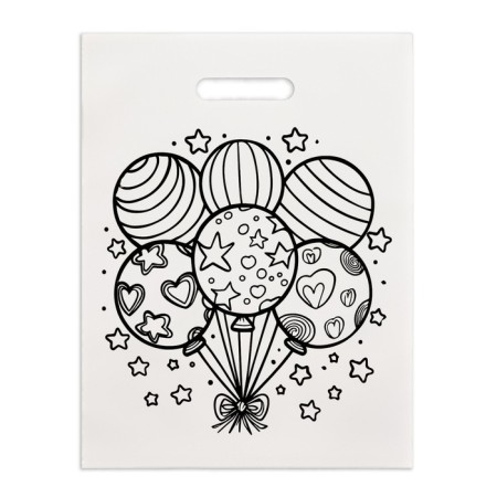 Polyethylene "balloons" white-black 30x40 cm 50 μm