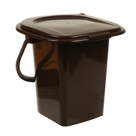 Bucket-bucket, h = 40 cm, 13 l, with a removable pen, brown-3