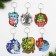 Wooden keychain "The best year", a mix of 6 pieces