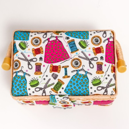 Casket for needlework "needlewoman" 10x13x19.5 cm-5