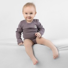 Боди с длинным рукавом «Basic», рост 56 см, цвет коричневый
