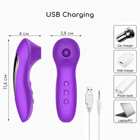 Contactly vacuum-wavy stimulator of the Joyhyper clitoris, 10 vibrations, purple-1