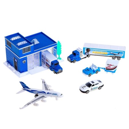 Set of game "Airport" with metal machines, mix-8