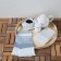 Set of kitchen towels, size 40x60 cm, color light gray blue 2 pcs