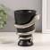 Polystone candlestick for 1 candle "Snake and Cup" silver 11.5x10x14.3 cm