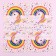 Paper napkins “Unicorn and Rainbow”, 33x33 cm, set of 20 pcs.