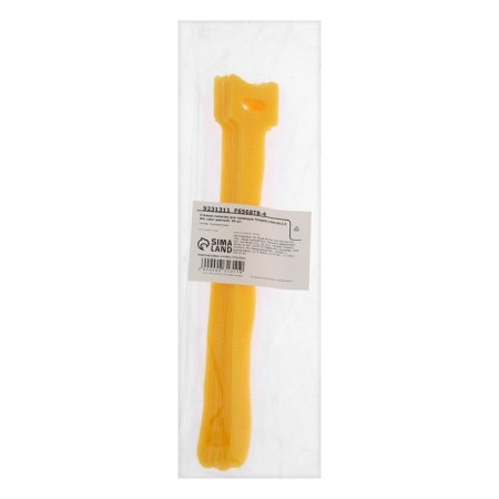 Velcro screed for wires 150x10x1.5 mm tundra, yellow color, 10 pcs.-9