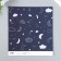 Scrapbooking paper bilateral "Cosmic sky" density 180 g 15.5x17 cm