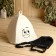 Set of Bath "Smile 4" hat with embroidery, washcloth in a box