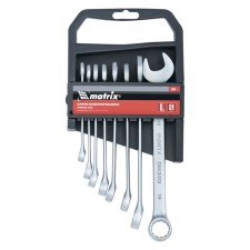 A set of Matrix keys, combined, 8 - 19 mm, 8 pcs., CRV, matte chromium