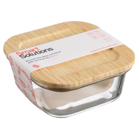 Smart Solutions baking and storage container, with a bamboo cover, 520 ml-10