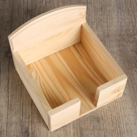 Pine napkin stand, light, 15 × 15 × 12 cm-1