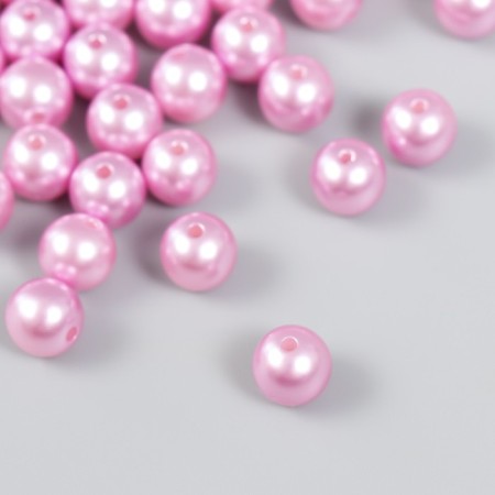 Set of beads "needlework" plastic, diameter 10 mm, 25 g, light pink