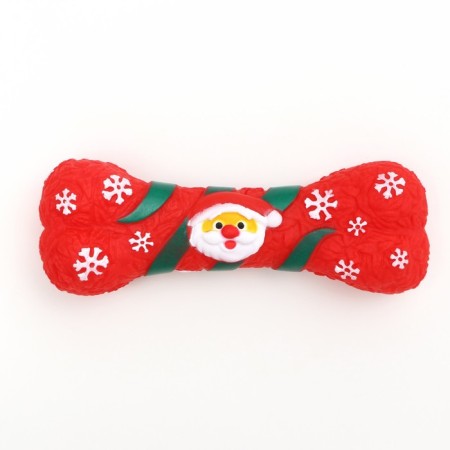 New Year. Brying toy for dogs "New Year's bone", vinyl, 18 x 5.6 x 4 cm-1