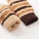 Women's mittens from the Mongol wool "stripes", beige color, size 17-19 (6.5-7.5)