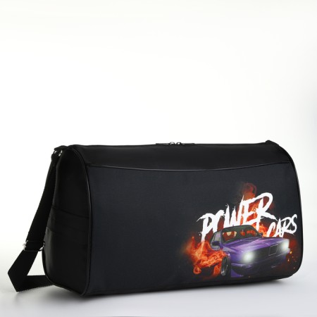 Sports bag with lightning, external pocket, black color-2