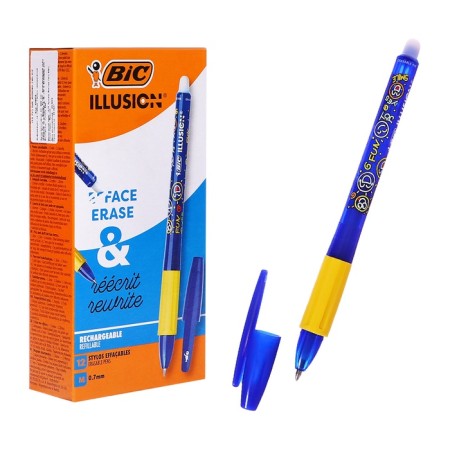 Gel handle Erased BIC Gelocity Illusion, node 0.7 mm, blue ink, price for 1 pcs-7