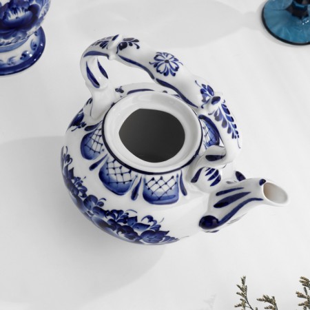 Kettle "Inspiration", h = 21 cm, gzhel-4