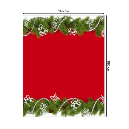 Tables on the table "Christmas tree garland", rectangular, oxford, size 145x180 cm-1