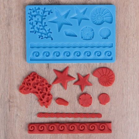 Mold Dolyana "Sea Disor", silicone, 19 × 12 cm, color mix-5