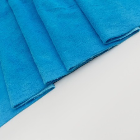 Lock "Meh" on a knitted basis, 100 × 150 cm, blue color-1