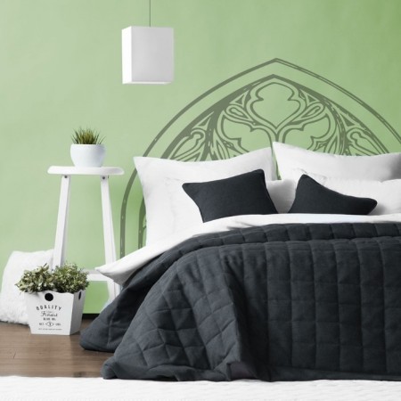 Set "Jerry": a blanket 230 x 250 cm, pillowcase 45 x 45 cm - 2 pcs, color wet asphalt