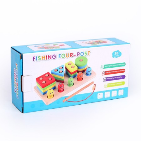 Wooden pyramid with fishing "Logic"-4