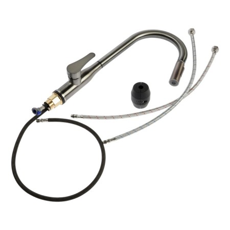 Zein Z3780 kitchen mixer, single -leaf, exhaust surplus, 2 modes, graphite-12