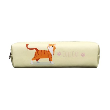 School Penal "Cat" on lightning, beige-1