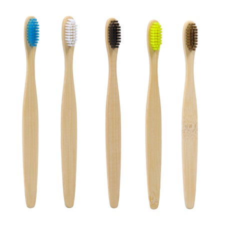 Bamboo Toothbrush hard, 5 pieces, mix of flowers-2