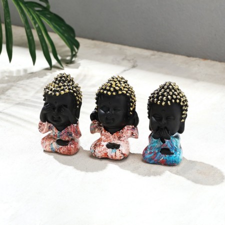 Figure "Buddha: I do not see, I do not hear, I do not say" 4,5x5x9cm, a set of 3pcs