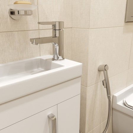 Mixer for the IDDIS SENA SENSB00i08 sink, single -leaf, with hygienic shower, chrome-1
