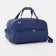 Road bag on wheels, a lightning department with an increase, an outer pocket, a long belt, the color is blue
