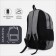 Men's backpack on lightning, external pocket, gray color