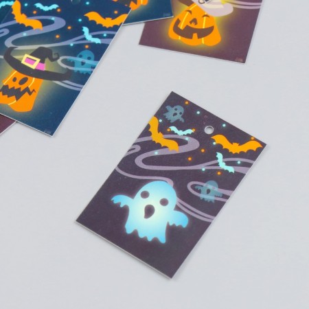 Cardboard "Autumn Halloween" set 10 pcs (5 types) 4x6 cm-2