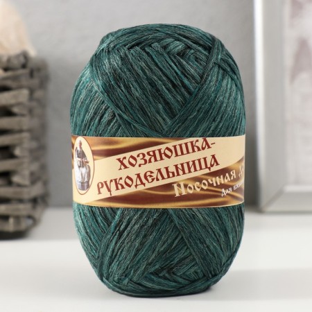 Knitting yarn "Nominal additive" 100% polypropylene 200 ± 20m/50g set 3pcs (green)-1