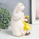 Souvenir Polystone "Bear hugs the baby, with a lollipop" 10.5x11x21 cm