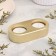 Gypsum Climber from gypsum for two candles oval, 12x6x3cm, gold