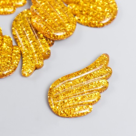 Decor for creativity plastic "Brilliant wings" gold 2.2x3.3 cm