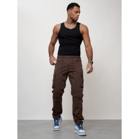 Cargo jeans men, size 46-48, brown color-9