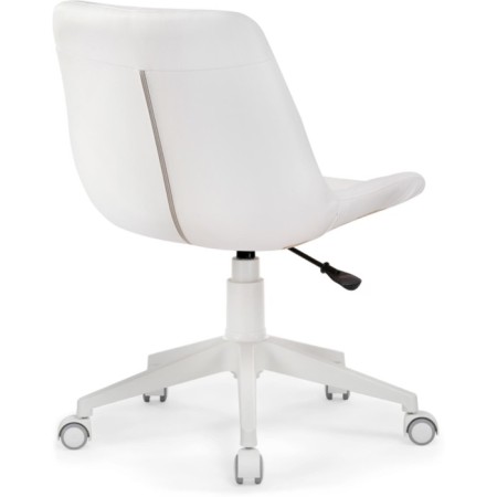 Computer chair Kelmi 1 plastic/eco -leather, white/white 51x61x78 cm-3