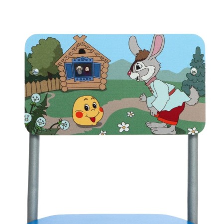 Children's adjustable stool "Kuzya fairy tale kolobok", straight back-2