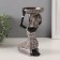 Summary for 1 candle "African with a dish on the head" White with black 12x12.3x19 cm
