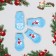 Nosks non -slip "snowmen", m (3/4 * 7 cm), set 4 pcs, blue