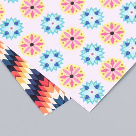 Scrapbooking paper bilateral "illusion" density 180 g 15.5x17 cm-4